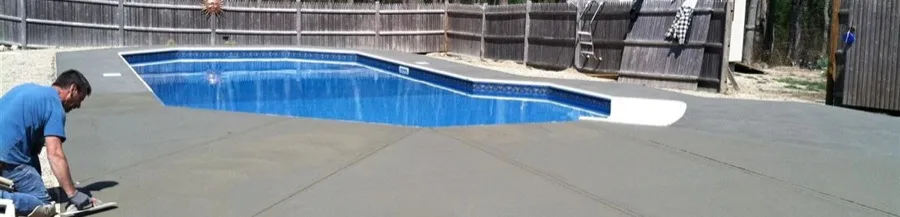 Freshly installed pool liner